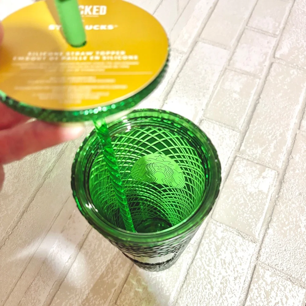 Starbucks Wizard of Oz Emerald City Cold Tumbler Hot Air Balloon Straw Topper